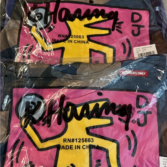Keith Haring Members Only Collab Colorful Graphic Hoodie with DJ Design - Picture 5 of 8